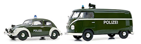 450774400 - I 2er Set Polizei, VW Käfer und VW T1 Kasten
